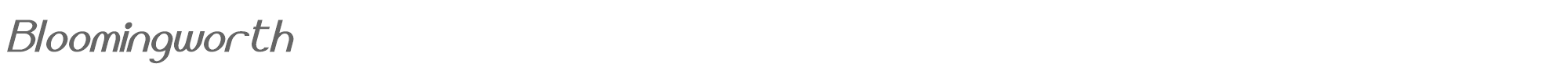 Bloomingworth Bloomingworth Italic.otf font preview
